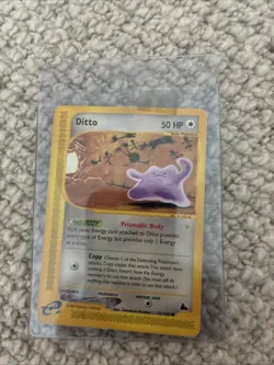 💥 Pokemon TCG Ditto 51/144 Non Holo E-Series Skyridge 2003 Vintage Card - Image 1