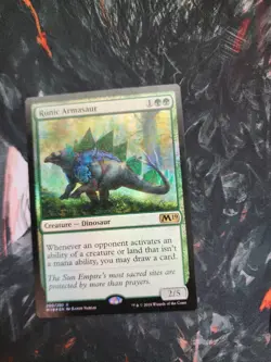 Runic Armasaur Core Set 2019 Foil Magic Card MTG - Image 1