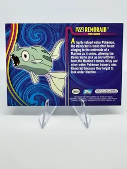 Remoraid # 223 Pokemon Card 2001 Topps TV Animation Edition - Image 2