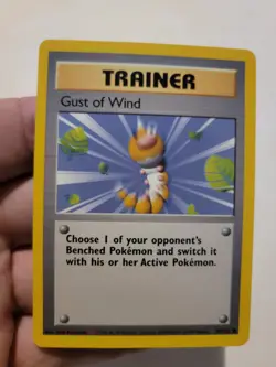Pokemon TCG Card Vintage 1999 WOTC Game Freak Nintendo Trainer Gust Of Wind - Image 1