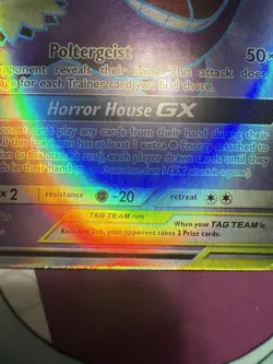 Gengar & Mimikyu GX Full Art 164/181 Sun & Moon Team Up Holo Pokemon Card - Image 5