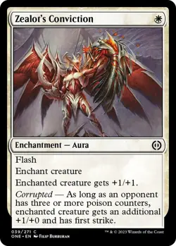 NM Zealot's Conviction, MTG, Phyrexia: One, Magic the Gathering, 39 - Image 1