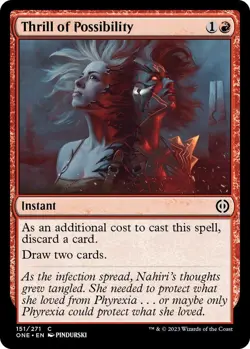 NM Thrill of Possibility, MTG, Phyrexia: One, Magic the Gathering, 151 - Image 1