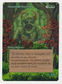 Altered Italian Moss Monster MP Legends MTG Magic Hand Painted Unique Custom Art - Image 1