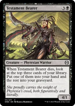 NM Testament Bearer, MTG, Phyrexia: One, Magic the Gathering, 111 - Image 1