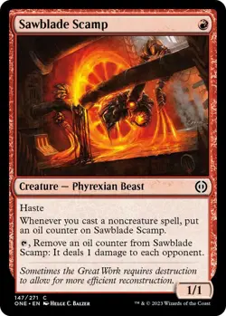 NM Sawblade Scamp, MTG, Phyrexia: One, Magic the Gathering, 147 - Image 1