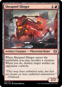 NM Shrapnel Slinger, MTG, Phyrexia: One, Magic the Gathering, 148 - Image 1