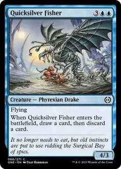 NM Quicksilver Fisher, MTG, Phyrexia: One, Magic the Gathering, 66 - Image 1