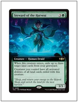 1x Steward of the Harvest, Extended Art, Tarkir Dragonstorm, Magic MTG NM - Image 1