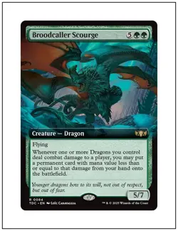 1x Broodcaller Scourge, Extended Art, Tarkir Dragonstorm, Magic MTG NM - Image 1