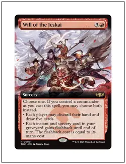 1x Will of the Jeskai, Extended Art, Tarkir Dragonstorm, Magic MTG NM - Image 1