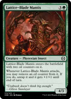 NM Lattice-Blade Mantis, MTG, Phyrexia: One, Magic the Gathering, 173 - Image 1