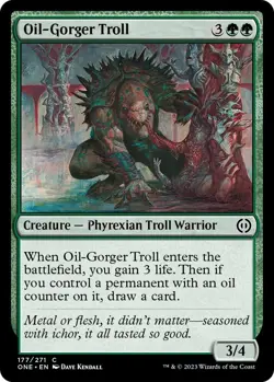 NM Oil-Gorger Troll, MTG, Phyrexia: One, Magic the Gathering, 177 - Image 1