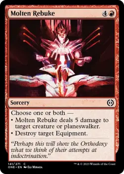 NM Molten Rebuke, MTG, Phyrexia: One, Magic the Gathering, 141 - Image 1