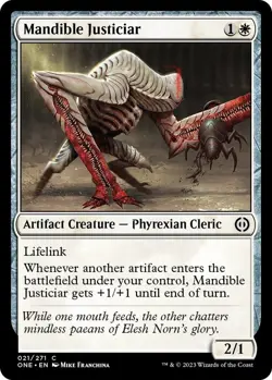 NM Mandible Justiciar, MTG, Phyrexia: One, Magic the Gathering, 21 - Image 1