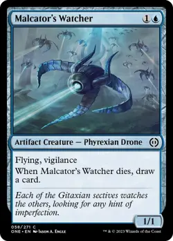 NM Malcator's Watcher, MTG, Phyrexia: One, Magic the Gathering, 58 - Image 1