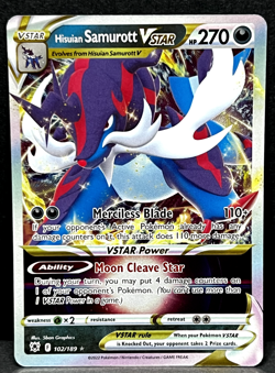 Hisuian Samurott VSTAR 102/189 Astral Radiance Ultra Rare Pokemon TCG - NM - Image 1