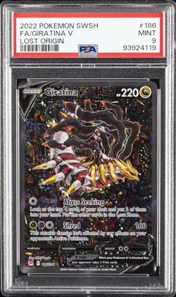 2022 POKEMON SWORD & SHIELD LOST ORIGIN #186 FULL ART/GIRATINA V PSA 9 - Image 1