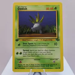 Pokemon TCG - Oddish 58/64 Jungle Common 1st Edition WOTC 1999 - EXC - Image 2