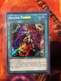 Yugioh Absorb Fusion BLMM-EN164 Secret Rare 1st Ed Near Mint - Image 1