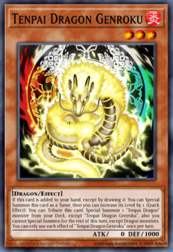 Yugioh! Mega Tins 2025 PREORDER 1x PScR Tenpai Dragon Genroku - Image 1