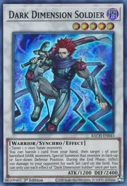 BACH-EN043 Dark Dimension Soldier 1st Edition Super Rare Near Mint YuGiOh TCG - Image 1
