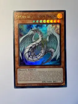 Yugioh Crystal Beast Rainbow Dragon SDCB-EN044 Ultra Rare 1st Ed NM FAST SHIPING - Image 1