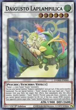 DAMA-EN040 Daigusto Laplampilica Super Rare 1st Edition Near Mint YuGiOh TCG - Image 1
