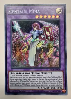 Yugioh! Centaur Mina - BROL-EN020 - Secret Rare - 1st Edition - Image 1