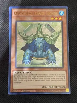 YuGiOh! - Crystal Beast Emerald Tortoise BLCR-EN049 Ultra Rare 1st Edition NM - Image 1