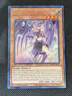 YuGiOh! - Chaos Valkyria BLCR-EN072 Ultra Rare 1st Edition Near Mint - Image 1
