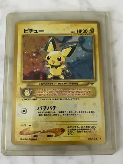 Japanese Pichu Holo No.172 Neo Genesis Pokemon Card 2000 - Never Played - Image 1