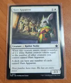 Magic MTG Hare Apparent FDN 0015 Regular Common - NM condition - Image 1