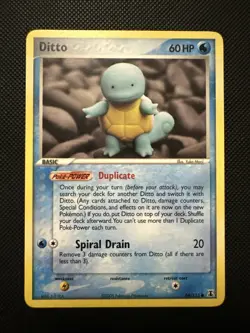 1x NM Ditto Squirtle 64/113 EX Delta Species Pokemon Card - Image 1