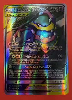 Pokemon TCG Muk Alolan Muk GX Full Art Holo Card 197/214 Sm-Unbroken Bonds - Image 1