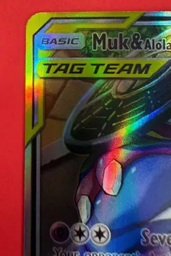 Pokemon TCG Muk Alolan Muk GX Full Art Holo Card 197/214 Sm-Unbroken Bonds - Image 2