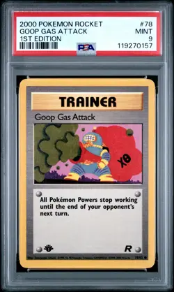 2000 POKEMON ROCKET 1ST EDITION #78 GOOP GAS ATTACK PSA 9 (New Cert!) - Image 1