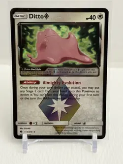 Ditto Prism Star Holo Card 154/214 Sm-Lost Thunder LP Condition - Image 1