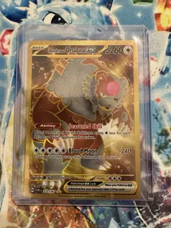 Bloodmoon Ursaluna ex 222/167 Sv06 Twilight Masquerade Pokemon PokÃ©mon Gold TCG - Image 1