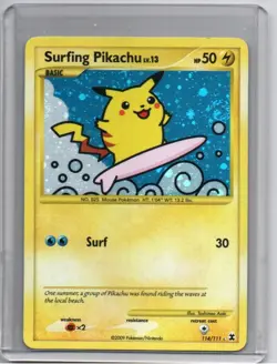 Pokemon - Surfing Pikachu - #114/111 - Holo - Rising Rivals - Image 1
