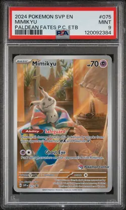 2024 POKEMON SVP EN-SV BLACK STAR PROMO #075 MIMIKYU PSA 9 - Image 1