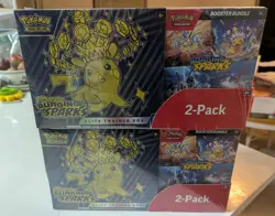 Pokemon TCG Surging Sparks ETB & Booster Bundle Costco 2-pack  Factory Sealed - Image 1