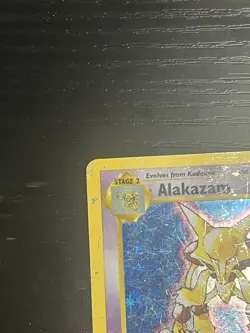 Pokemon TCG Alakazam 001/102 Base Set (Shadowless) Vintage Holo  WOTC 1999 HP - Image 3