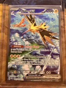 Zapdos ex 202/165 Scarlet & Violet 151 SIR Full Art Holo Pokemon - Image 1