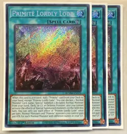 3x Yugioh! Primite Lordly Lode - BLMM-EN172 - Secret Rare - 1st Ed Near Mint - Image 1