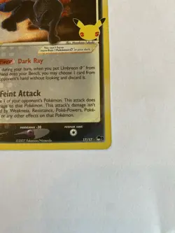 Umbreon Gold Star 17/17 Celebrations Classic Collection PokÃ©mon TCG Card - Image 4