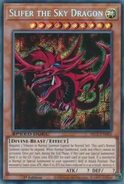Yugioh! LP Slifer the Sky Dragon - SBC1-ENH01 - Secret Rare - 1st Edition Lightl - Image 1