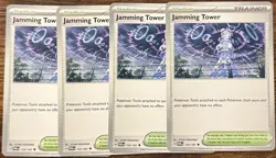Jamming Tower 153/167 Sv06: Twilight Masquerade Non-holo Pokemon TCG Playset X4 - Image 1
