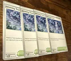 Jamming Tower 153/167 Sv06: Twilight Masquerade Non-holo Pokemon TCG Playset X4 - Image 3