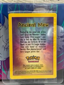 SEALED Ancient Mew Pokemon New Movie Promo Double Holo Foil Rare 1999-2000 Card - Image 1